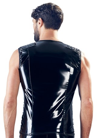 Figursyet Vest I Vinyl For Mænd