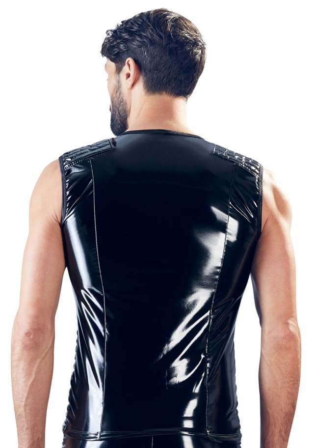 Figursyet Vest i Vinyl for Mænd