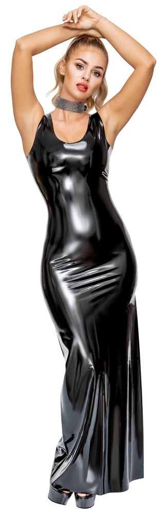 Latexkjole - Sort