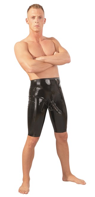 Latex Cykelshorts Med Penishylster