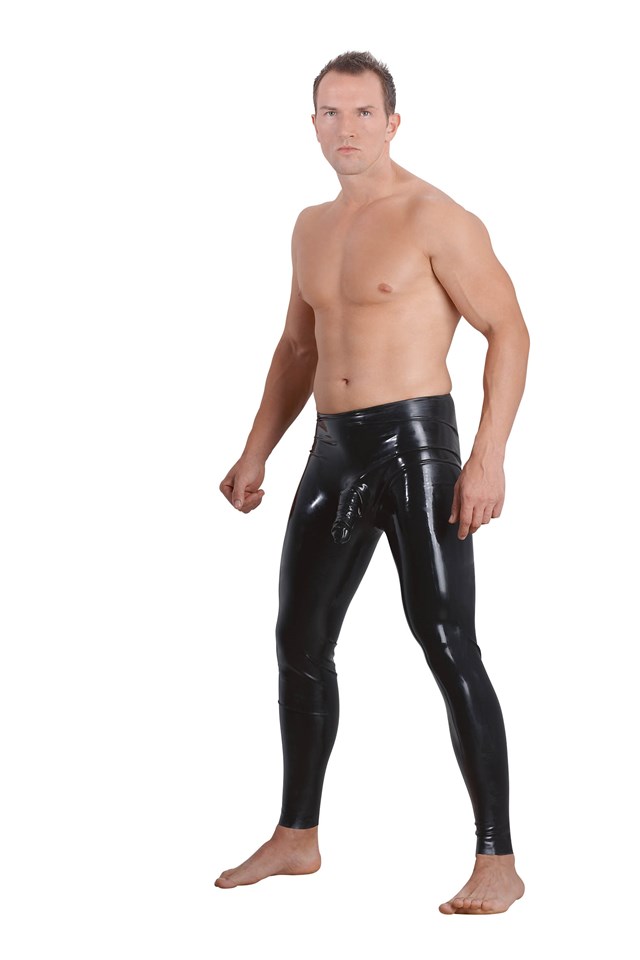 Latex Leggings med Penishylster