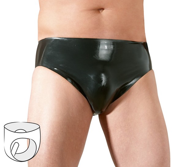 Latex Briefs med Anal Dildo