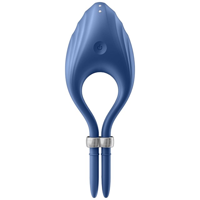SATISFYER DUELIST RING VIBRATOR - MØRKEBLÅ