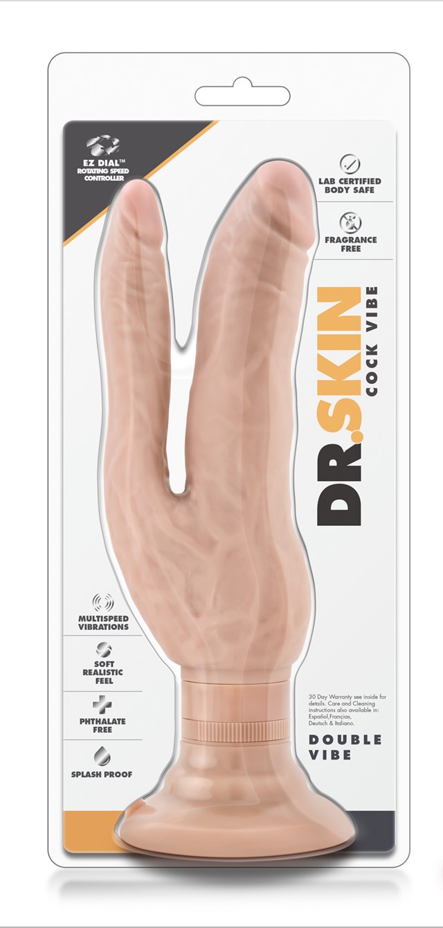 Dr. Skin Dobbeltvibrator - Beige