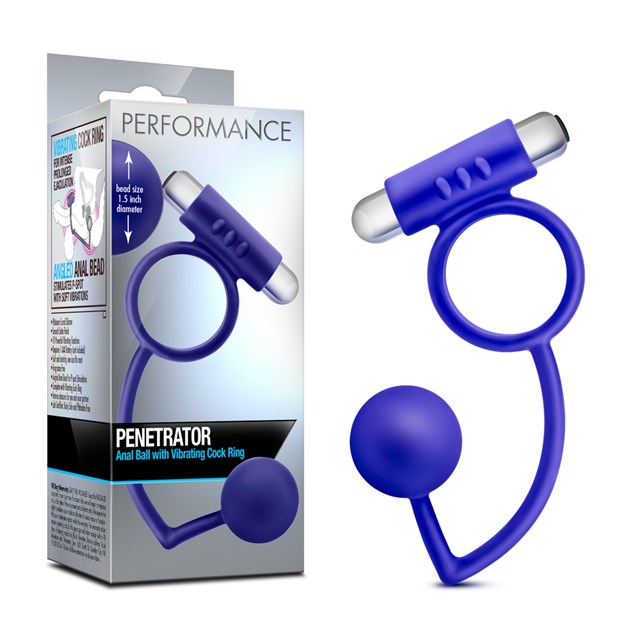 Performance Analkugle med Vibrerende Penisring
