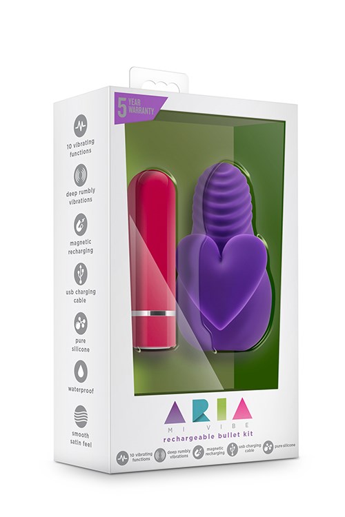 Aria Mi Vibe Plum - Genopladelig Fingervibrator