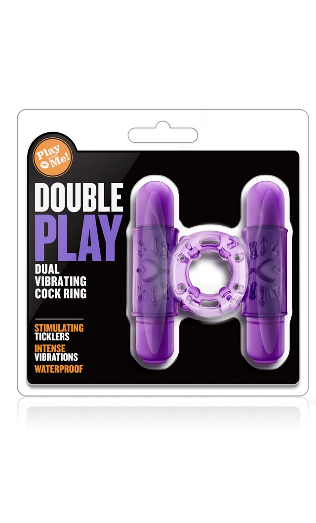 Play With Me Double Purple Play - Vibrerende Penisring