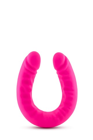 Rusé Hot Pink Slim Dobbelt Dildo - 46 Cm