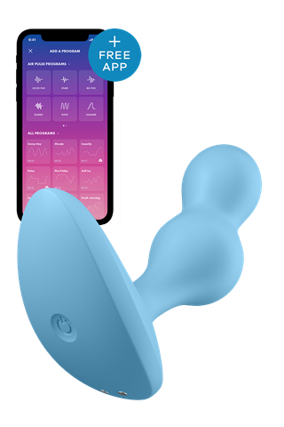 Deep Diver Plug Vibrator With App - Blue