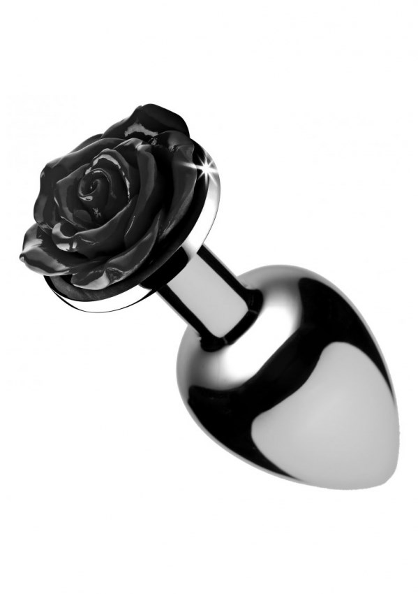 Black Rose Butt Plug - Small