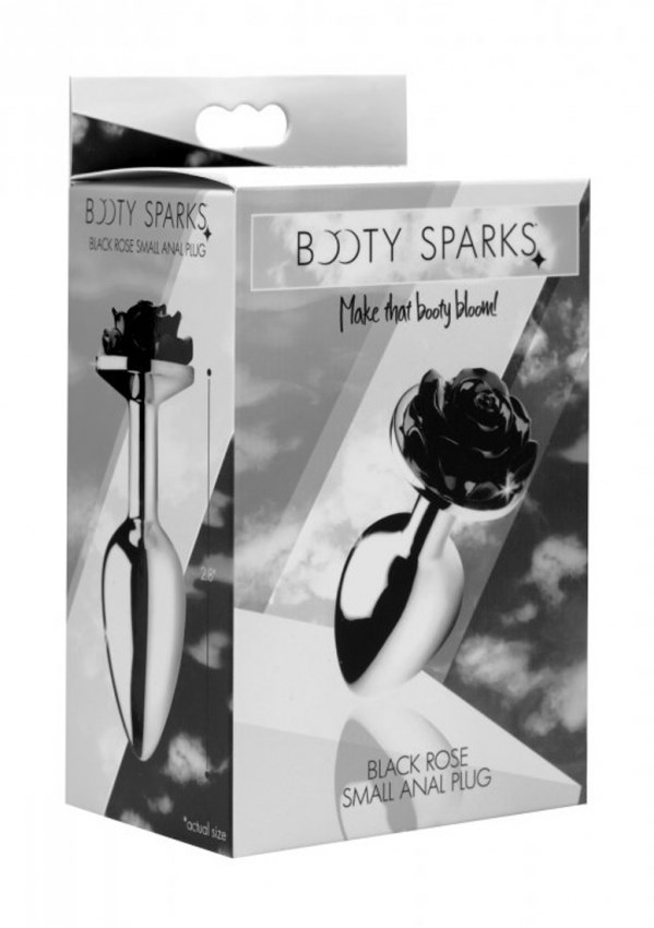 Black Rose Butt Plug - Small
