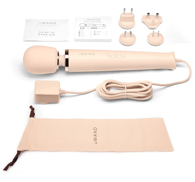 Powerful Plug-In Vibrating Massager - Hvid