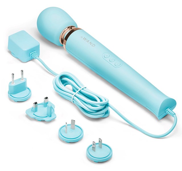 Powerful Plug-In Vibrating Massager - Blue