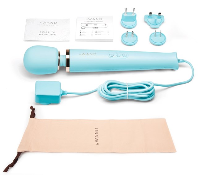 Powerful Plug-In Vibrating Massager - Blue