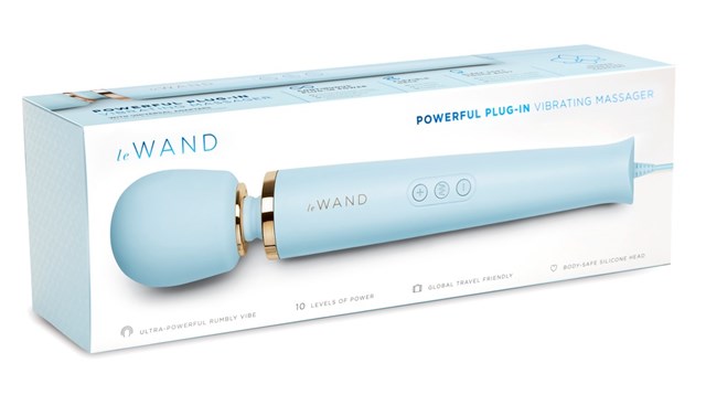 Powerful Plug-In Vibrating Massager - Blue