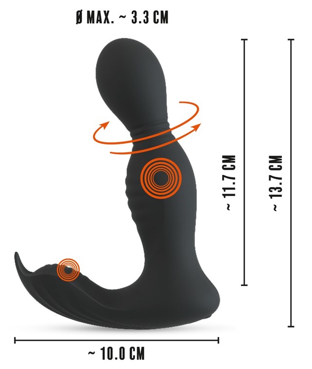 Remote Controlled Butt Plug with 2 Functions