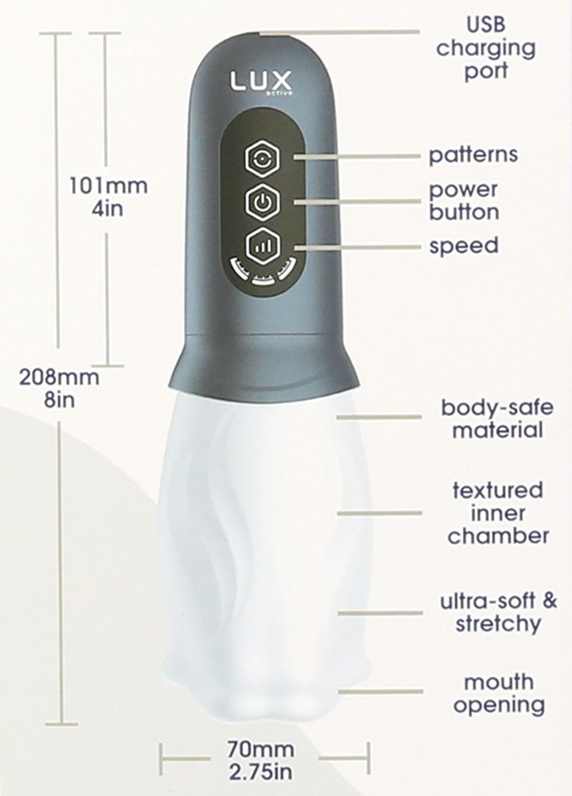 LUX active First Class Rotating Masturbator Cup