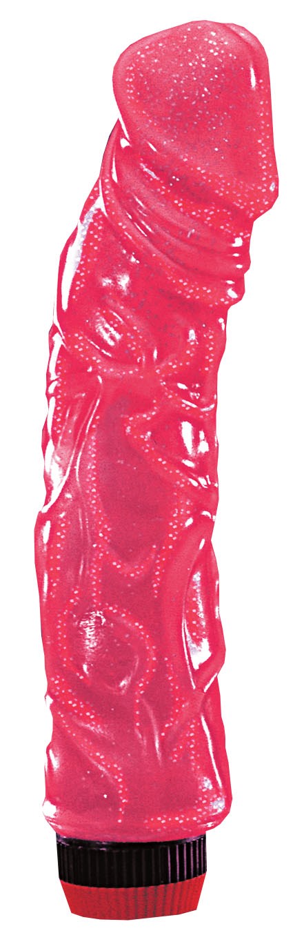 22,5 CM Glitter Fleksibel Realistisk Dildo Vibrator