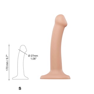 Bøjbar Dildo Dual Density Small - 17 Cm