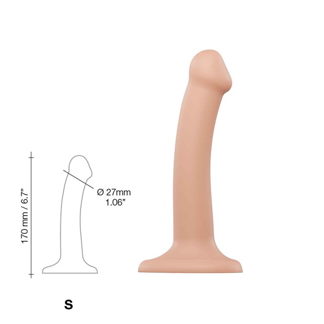 Bøjbar Dildo Dual Density Small - 17 cm