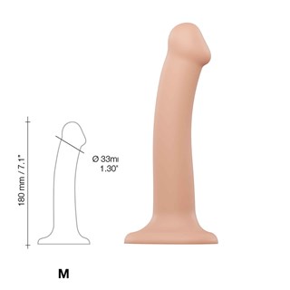 Bøjbar Dildo Dual Density Medium - 18 Cm