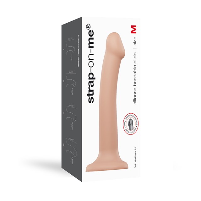 Bøjbar Dildo Dual Density Medium - 18 cm