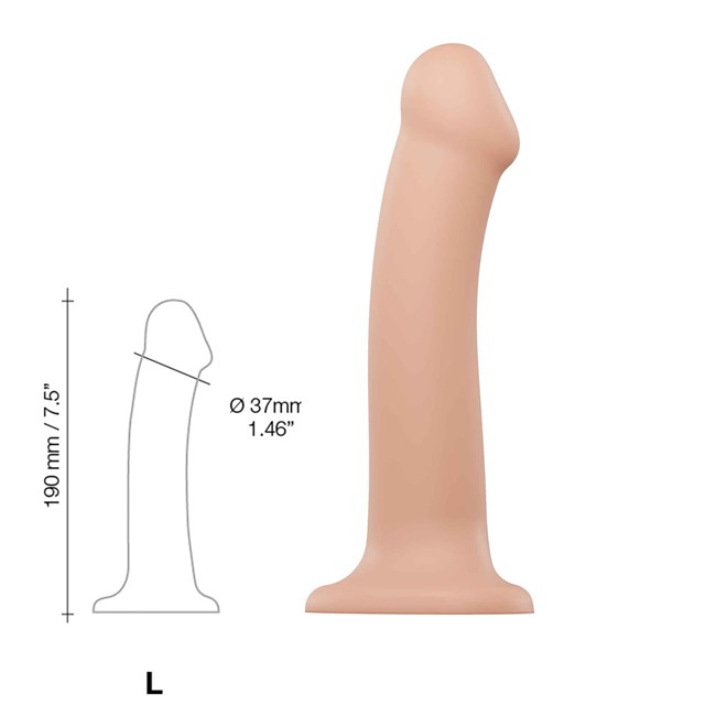 Bøjbar Dildo Dual Density Large - 19 cm