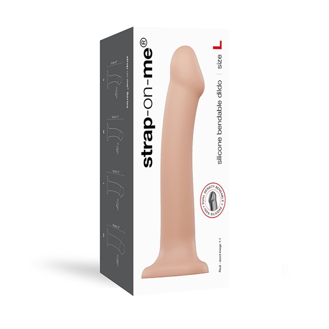 Bøjbar Dildo Dual Density Large - 19 cm