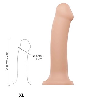 Bøjbar Dildo Dual Density Xl - 20 Cm