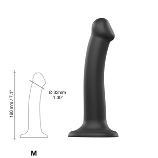 Bøjbar Dildo Dual Density Medium - 18 Cm