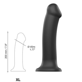 Bøjbar Dildo Dual Density Xl - 20 Cm