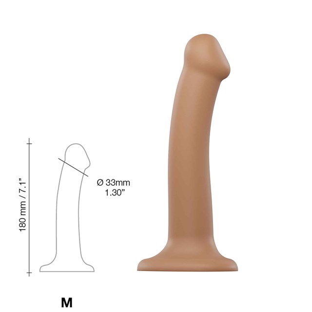 Bøjbar Dildo Dual Density Medium - 18 cm