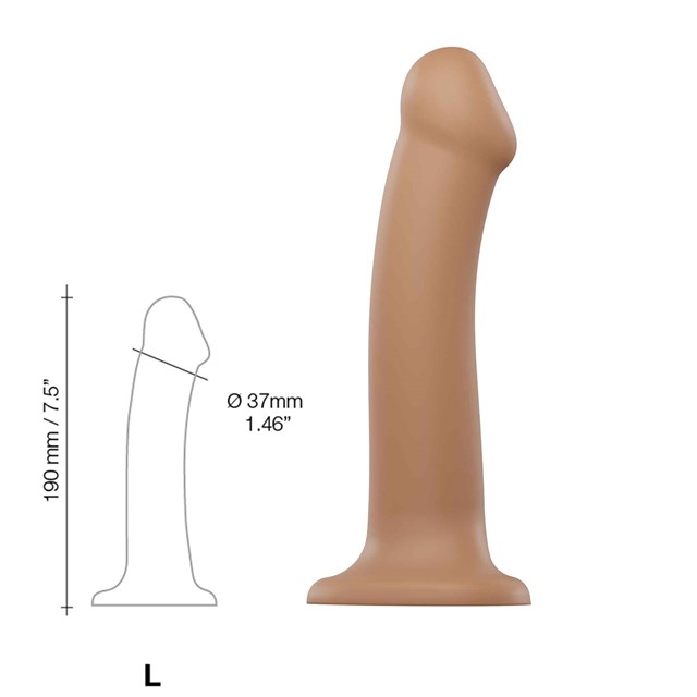 Bøjbar Dildo Dual Density Large - 19 cm