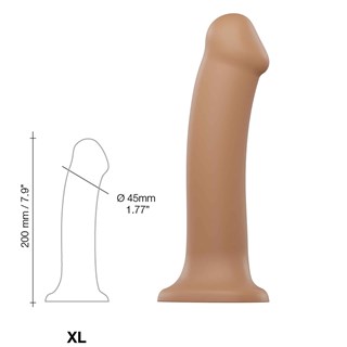 Bøjbar Dildo Dual Density Xl - 20 Cm