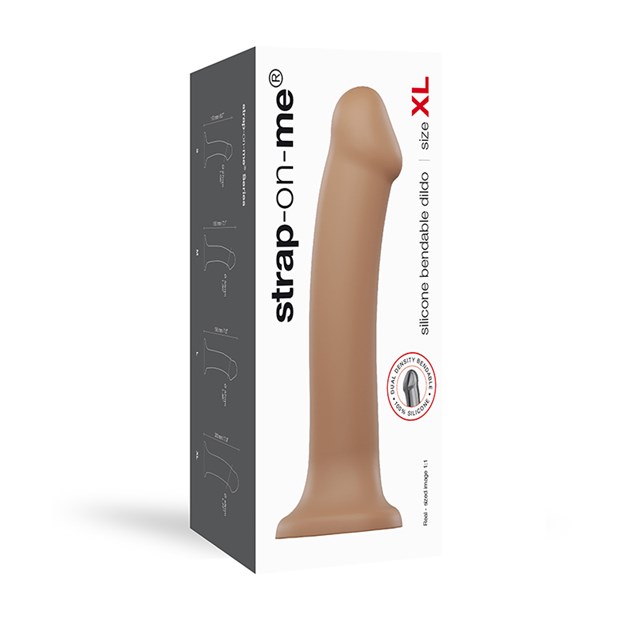 Bøjbar Dildo Dual Density XL - 20 cm