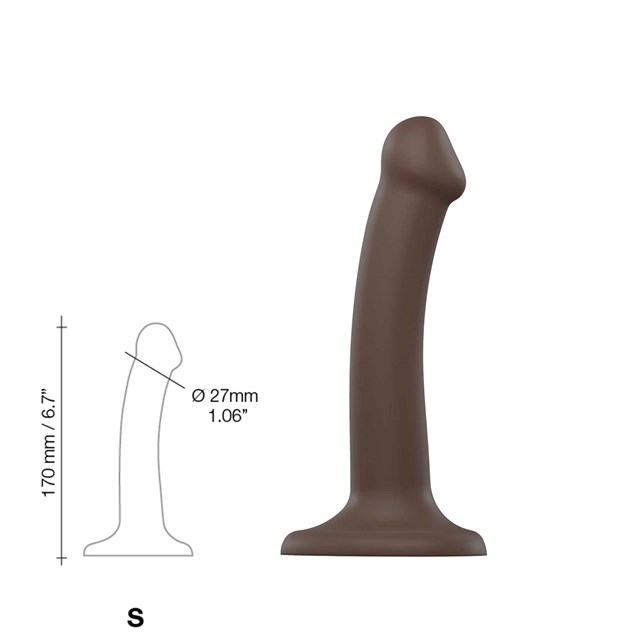 Bøjbar Dildo Dual Density Small - 17 cm