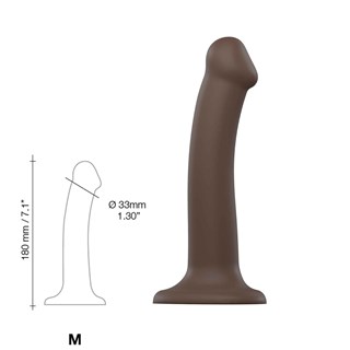 Bøjbar Dildo Dual Density Medium - 18 Cm