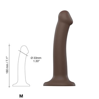 Bøjbar Dildo Dual Density Medium - 18 Cm