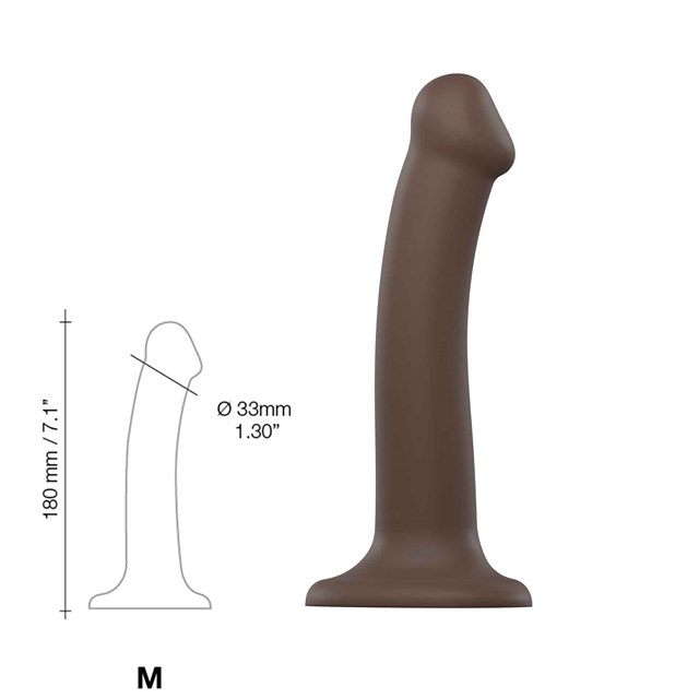 Bøjbar Dildo Dual Density Medium - 18 cm