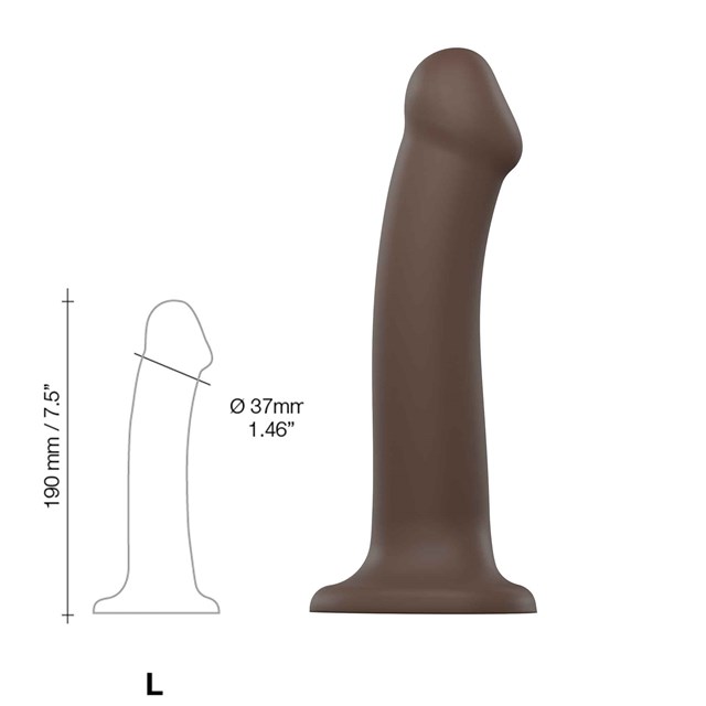 Bøjbar Dildo Dual Density Large - 19 cm