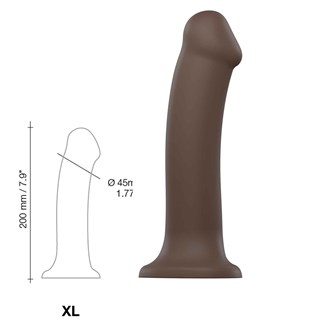 Bøjbar Dildo Dual Density Xl - 20 Cm