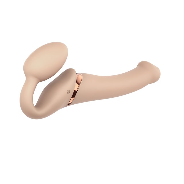 Vibrating Bendable Dildo - Natural Medium