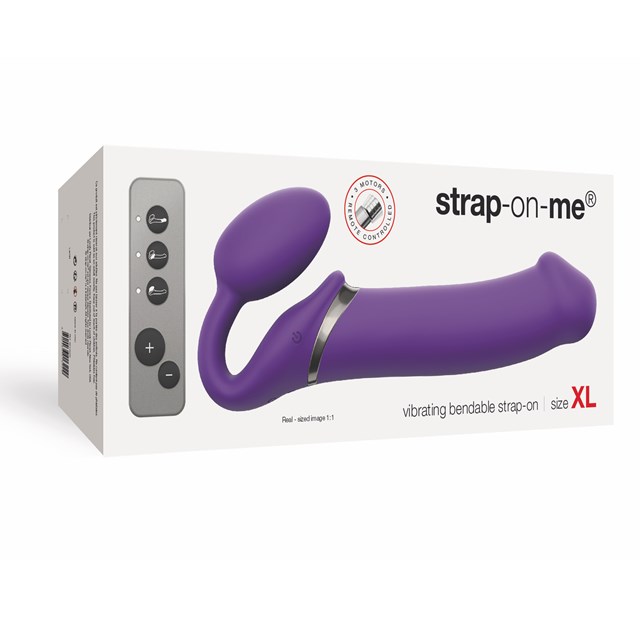 Vibrating Bendable Dildo - Violet XL