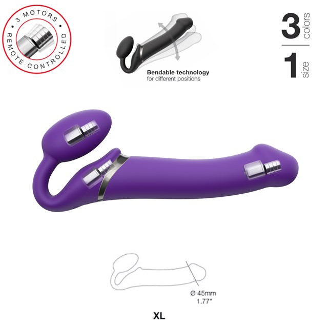 Vibrating Bendable Dildo - Violet XL