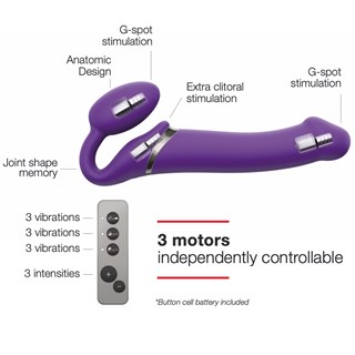 Vibrating Bendable Dildo - Violet Xl