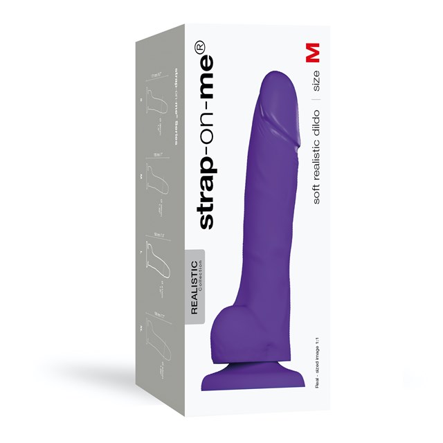 SOFT REALISTIC DILDO PURPLE - MEDIUM