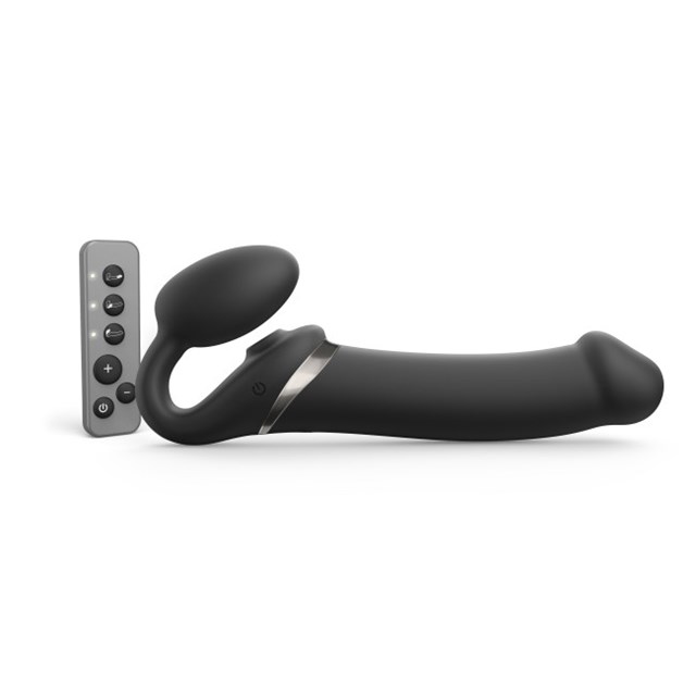 MULTI ORGASM BENDABLE STRAP-ON - XL - BLACK