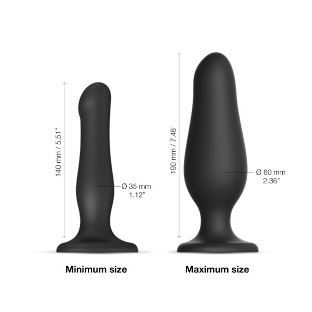INFLATABLE DILDO PLUG - SORT - ONE SIZE ADJUSTABLE