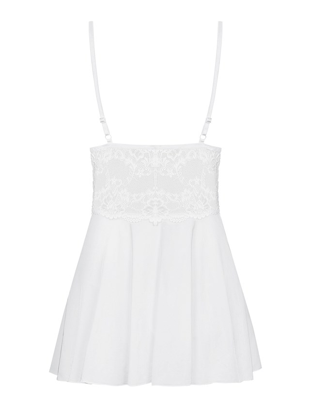 810 - Hvid Babydoll og G-streng