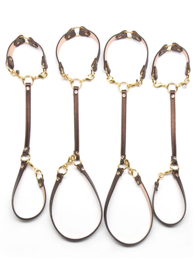 Leather Bed Restraints Bondagesæt